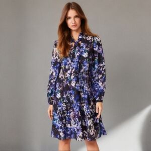 Floral lilies a-line dress LARGE